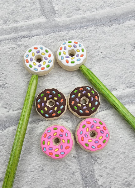 White Donut Needle Stoppers